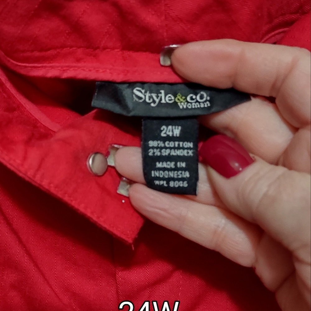 SALE!  Plus Size Red Pants NWOT - Picture 6 of 12